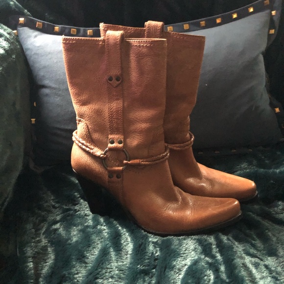 Bakers Shoes - Bakers Pull On Western Boots Tan Size 6M